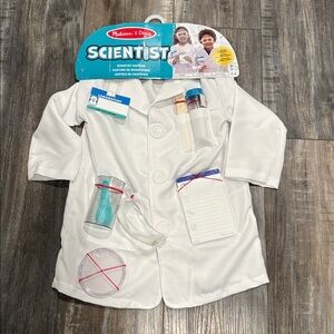 Melissa & Doug Scientist Costume Set Halloween Dress Up Pretend Size 5-8 yr NEW